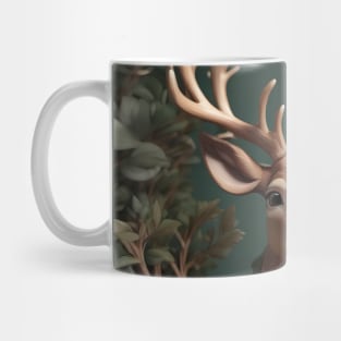 Deer in Leaves Mug